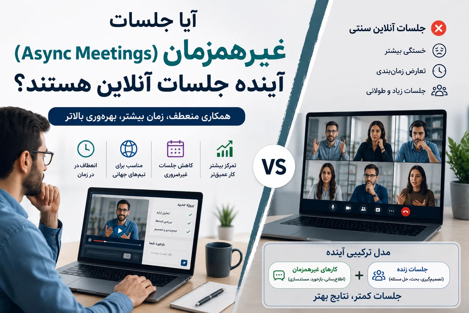 جلسات غیرهمزمان و آینده همکاری تیمی